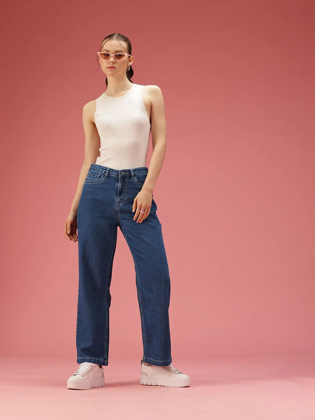 DressBerry Women Straight Fit High-Rise Stretchable Jeans - Image 4