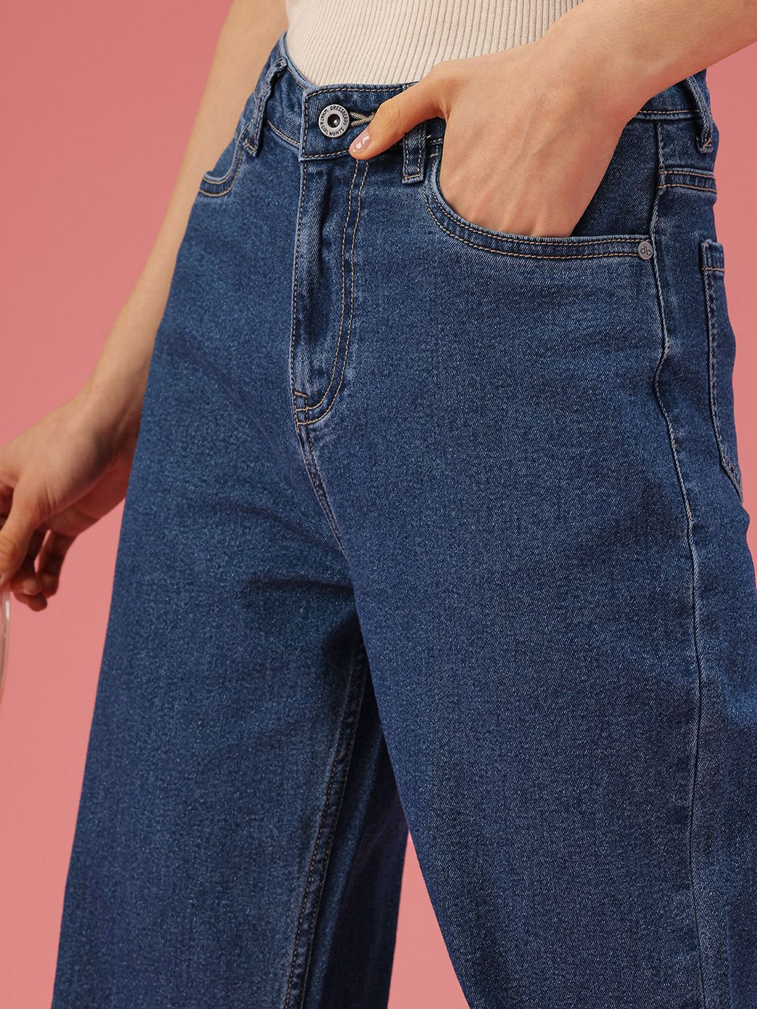 DressBerry Women Straight Fit High-Rise Stretchable Jeans - Image 6