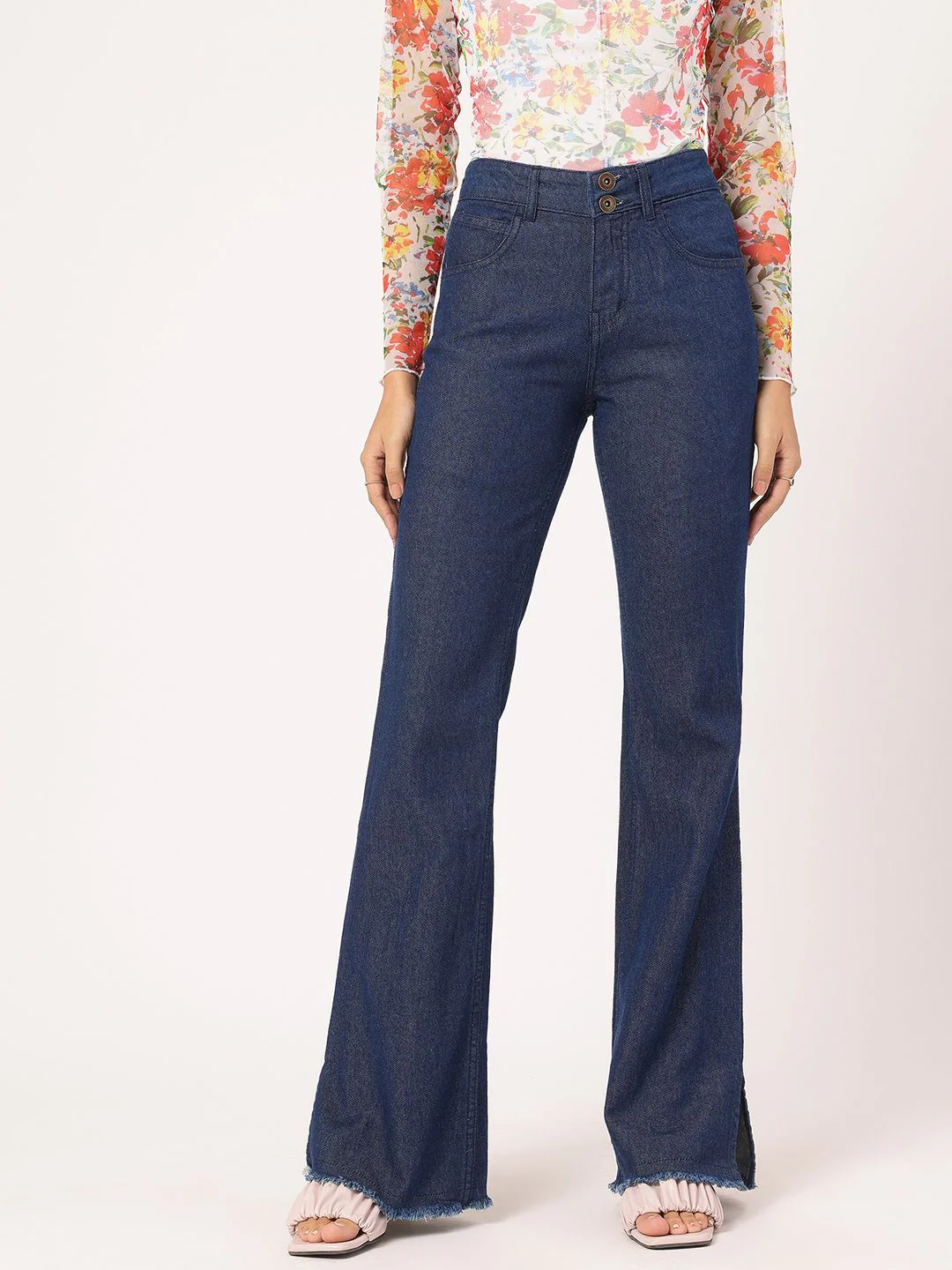 DressBerry Women Stylish Stitches Baggy Jeans - Image 2