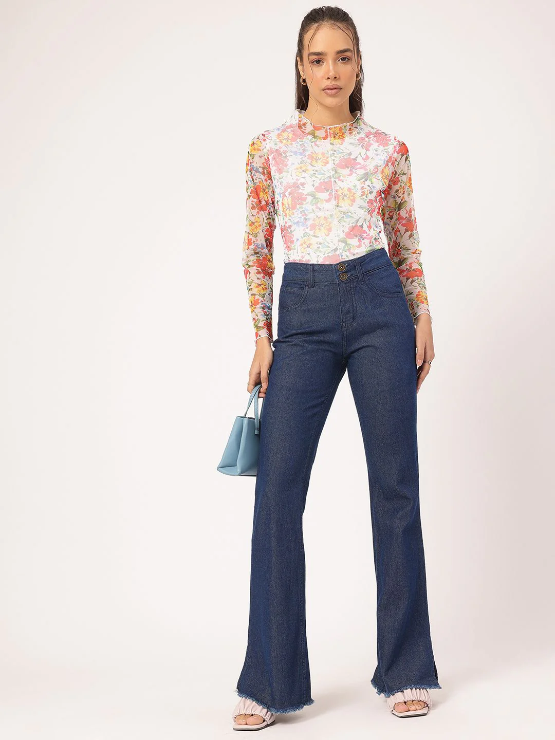 DressBerry Women Stylish Stitches Baggy Jeans - Image 4