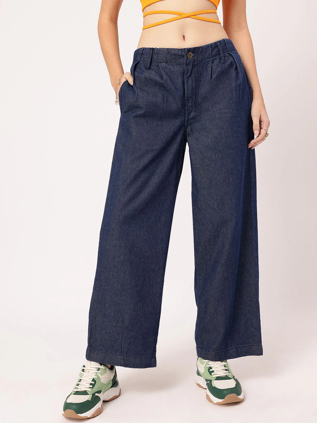 DressBerry Women Stylish Stitches Baggy Jeans - Image 2