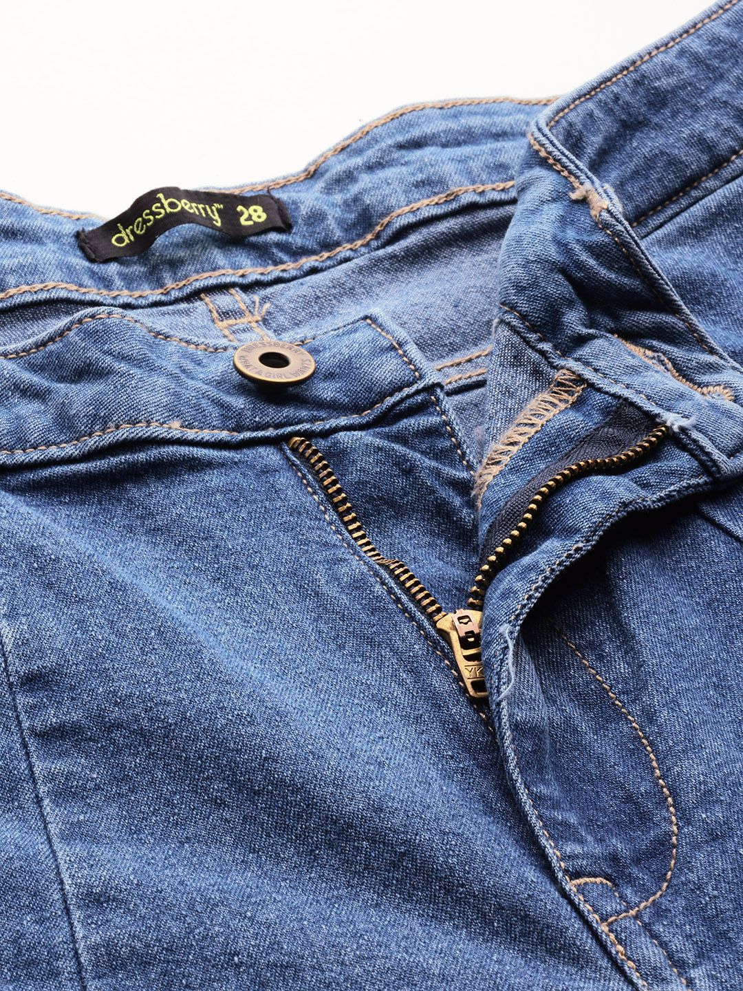 DressBerry Women Wide Leg Panelled Jeans - Image 4