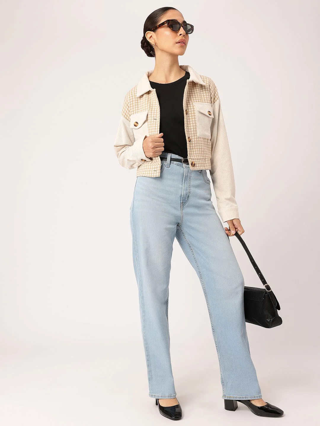 DressBerry Y2K Revival Houndstooth Crop Tailored Jacket - Image 5