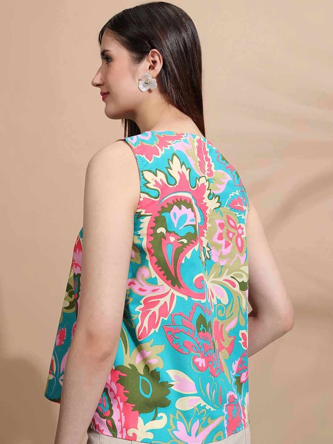 ESPYR By Tokyo Talkies Women Cotton Floral Tropical Printed Top - Image 4