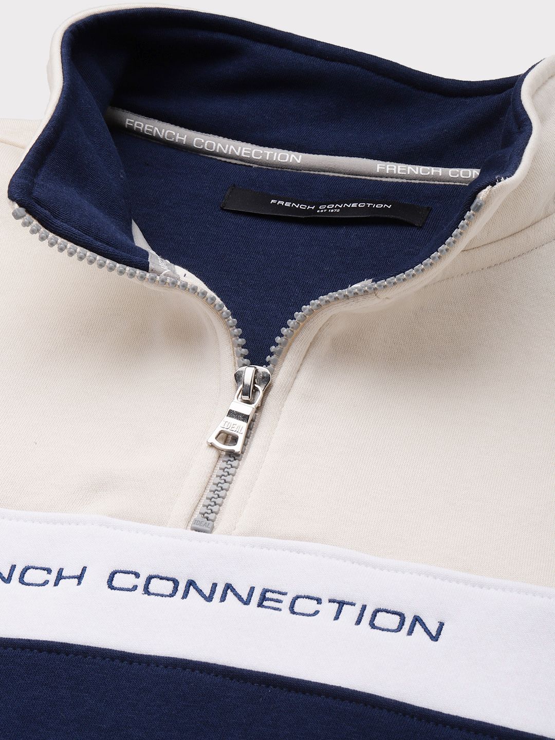 French Connection Colourblocked Mock Collar Sweatshirt - Image 2