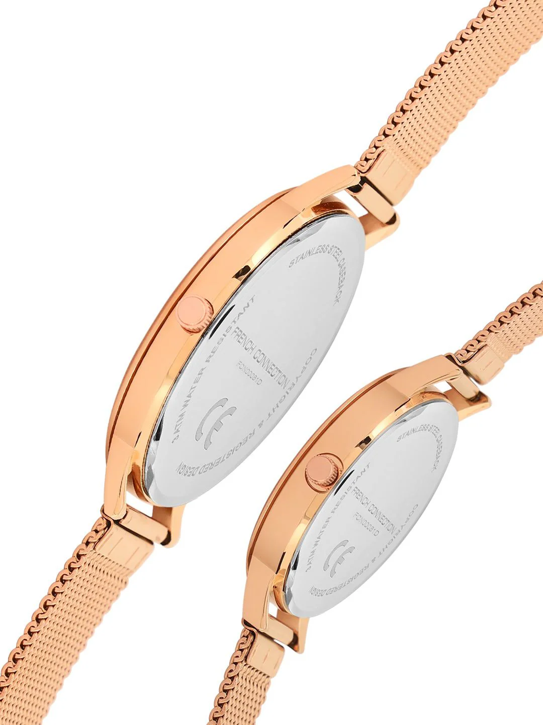 French Connection His And Her Stainless Steel Straps Analogue Watches FCN00061D - Image 5