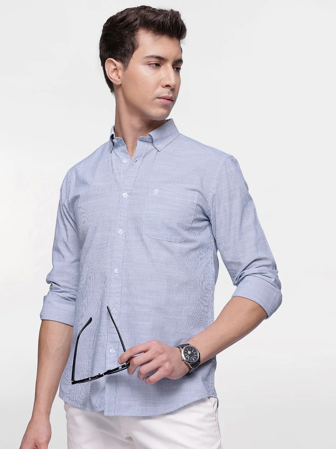 French Connection Men Slim Fit Striped Pure Cotton Casual Shirt