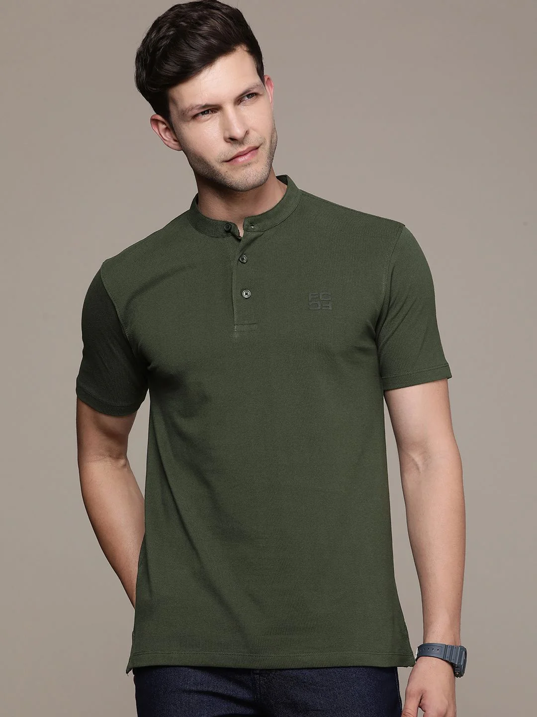 French Connection Polo Collar Pure Cotton T-shirt - Image 3
