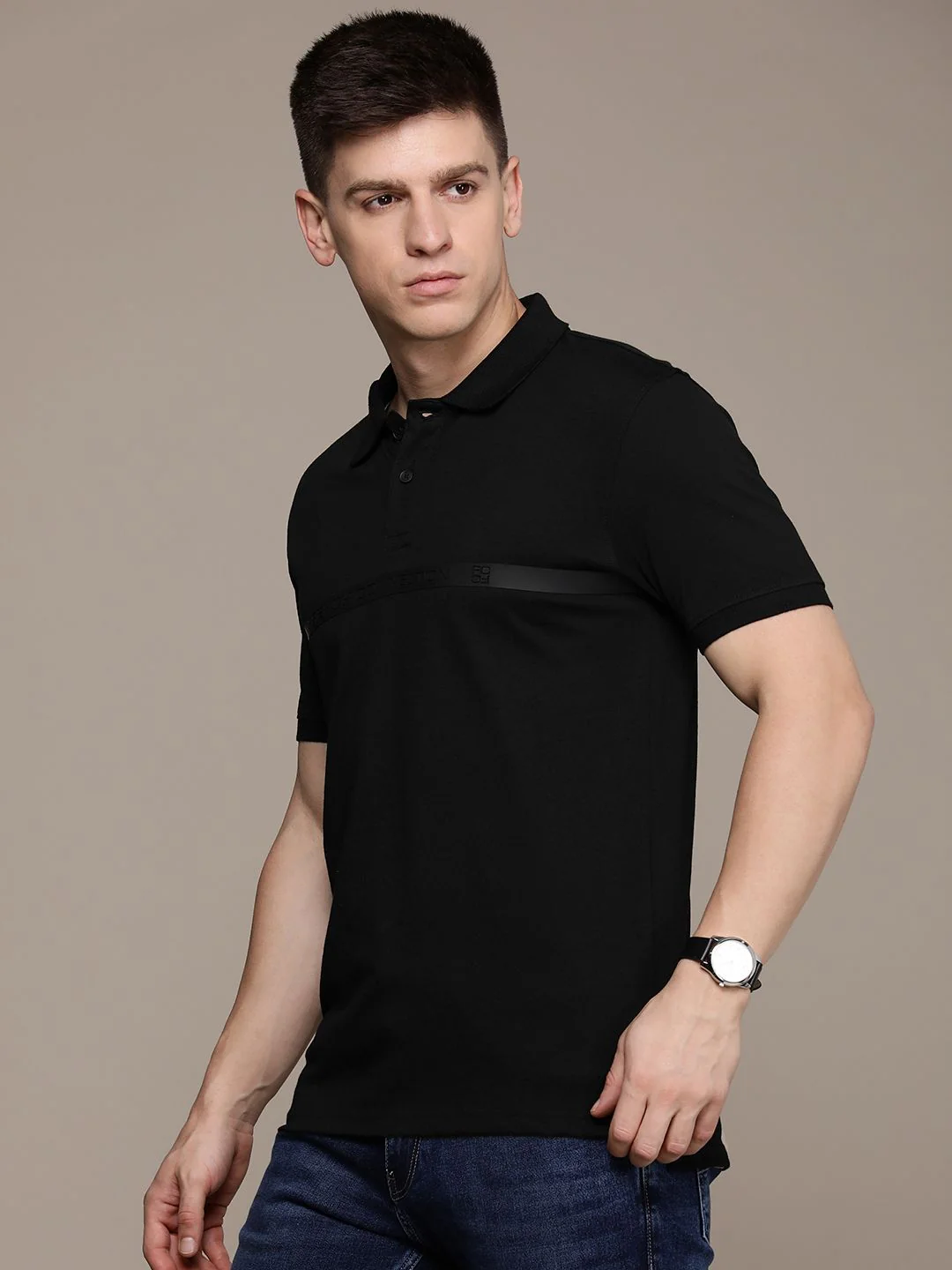 French Connection Polo Collar Pure Cotton T-shirt - Image 5