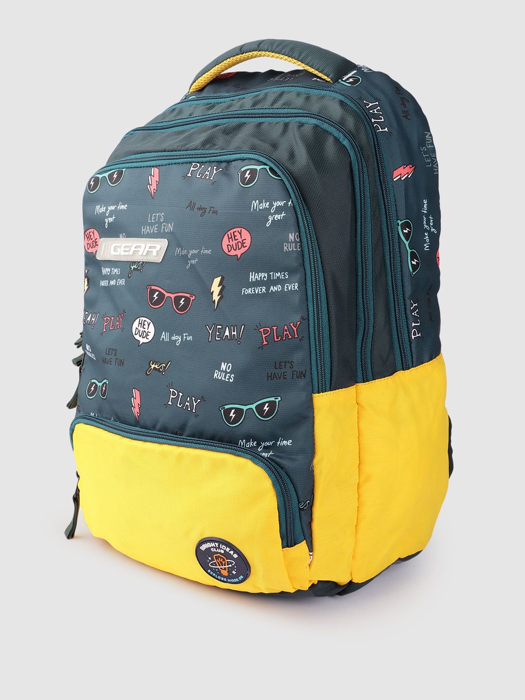 Gear Kids Colourblocked & Printed Backpack- 21.5 L - Image 2