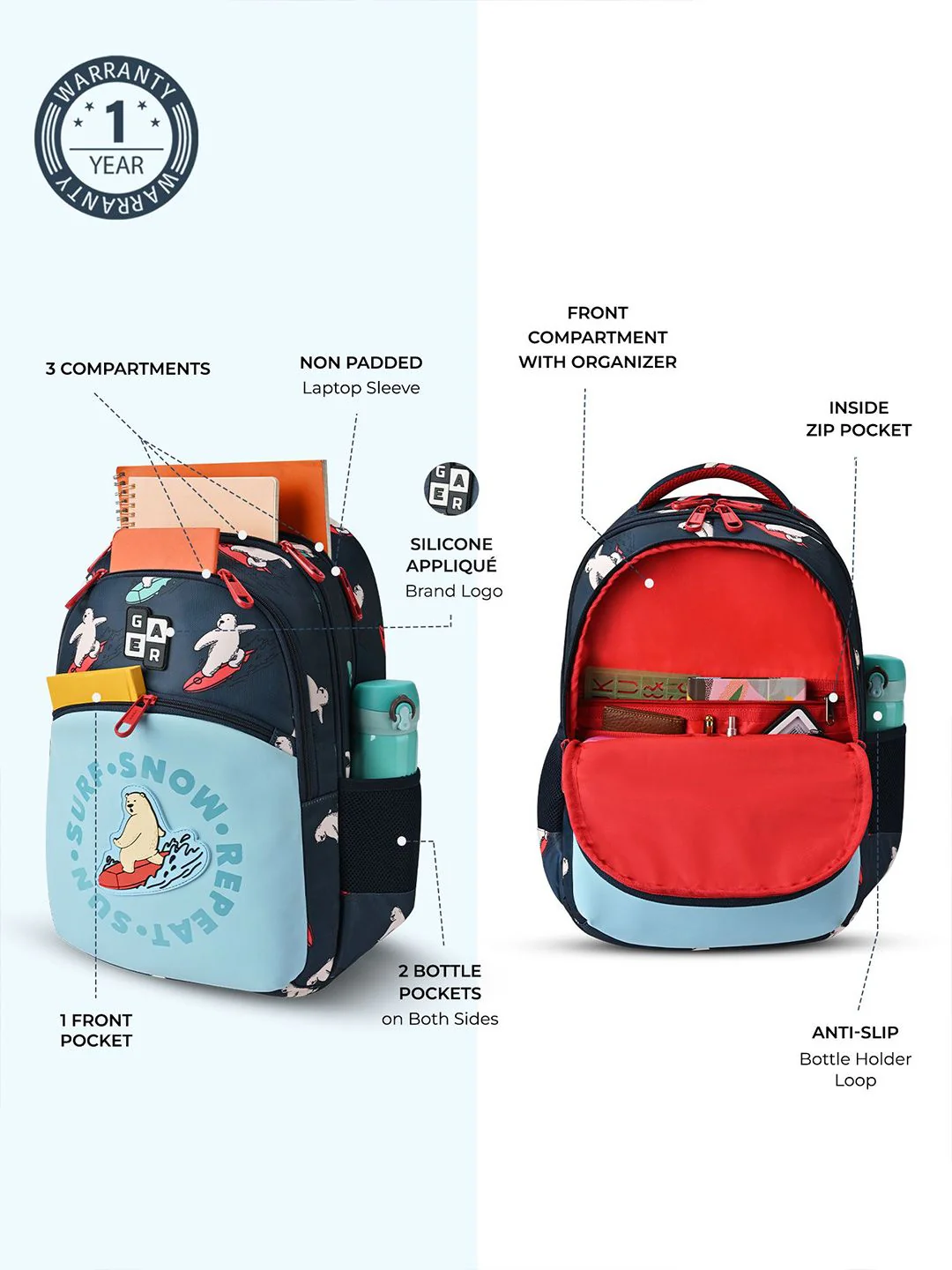 Gear Unisex Backpack - Image 6
