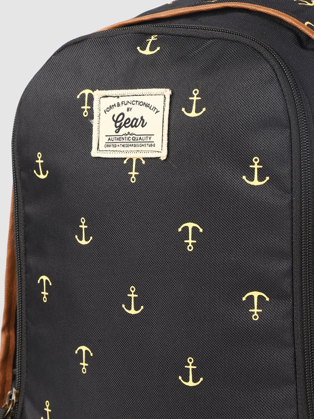 Gear Unisex Black Anchor Print Laptop Backpack - Image 7