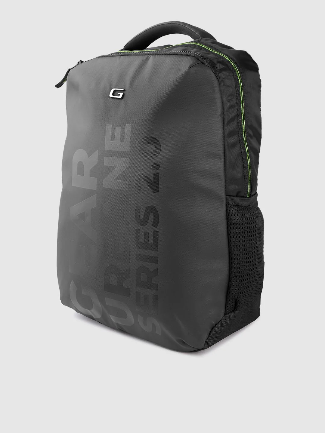 Gear Unisex Black & Fluorescent Green Brand Logo Print Parker Executive Backpack - Image 2