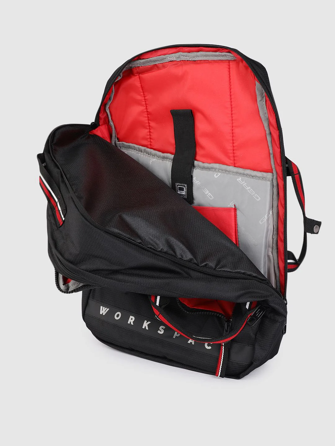 Gear Unisex Black Solid Workspace Hybrid Briefcase Backpack - Image 4