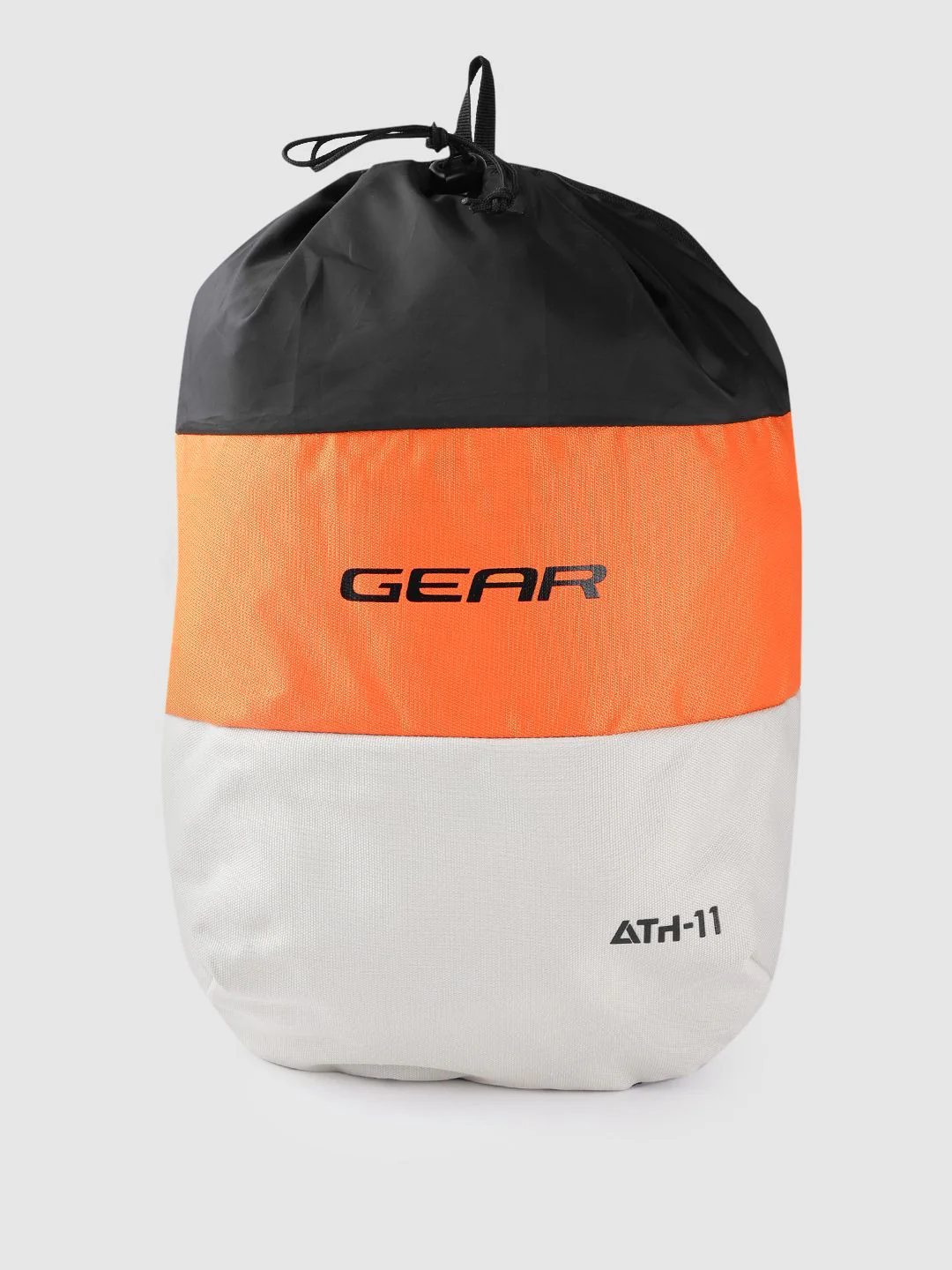 Gear Unisex Black & Yellow Colourblocked Brand Logo Print Backpack