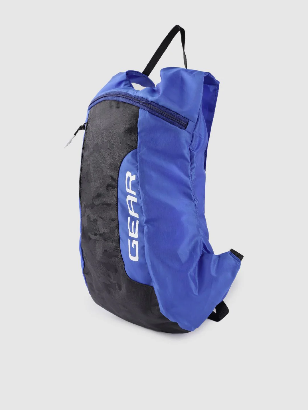 Gear Unisex Blue & Black Colourblocked Brand Logo Print Backpack - Image 2