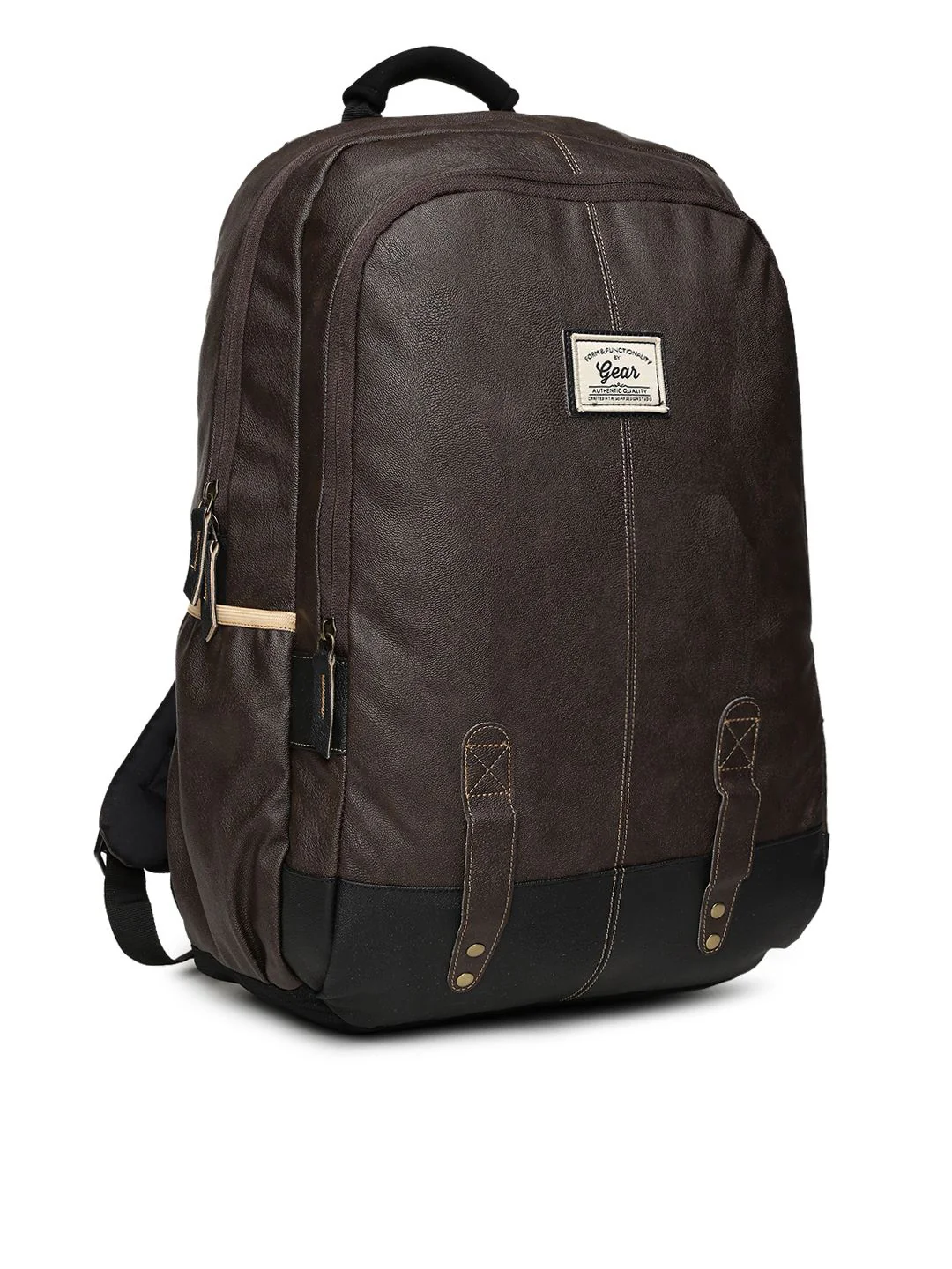 Gear Unisex Brown Solid Backpack - Image 2