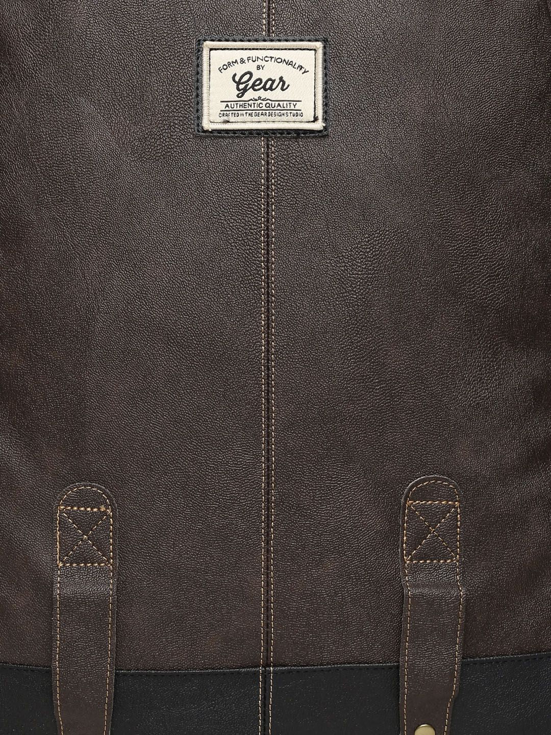 Gear Unisex Brown Solid Backpack - Image 4