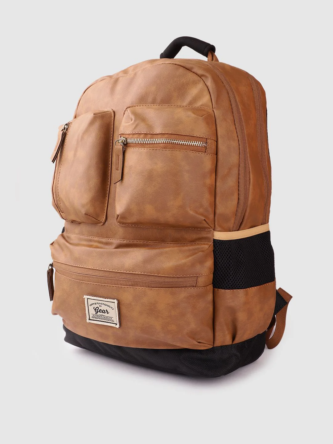Gear Unisex Faux Leather Medium-Sized Backpack 28L - Image 2