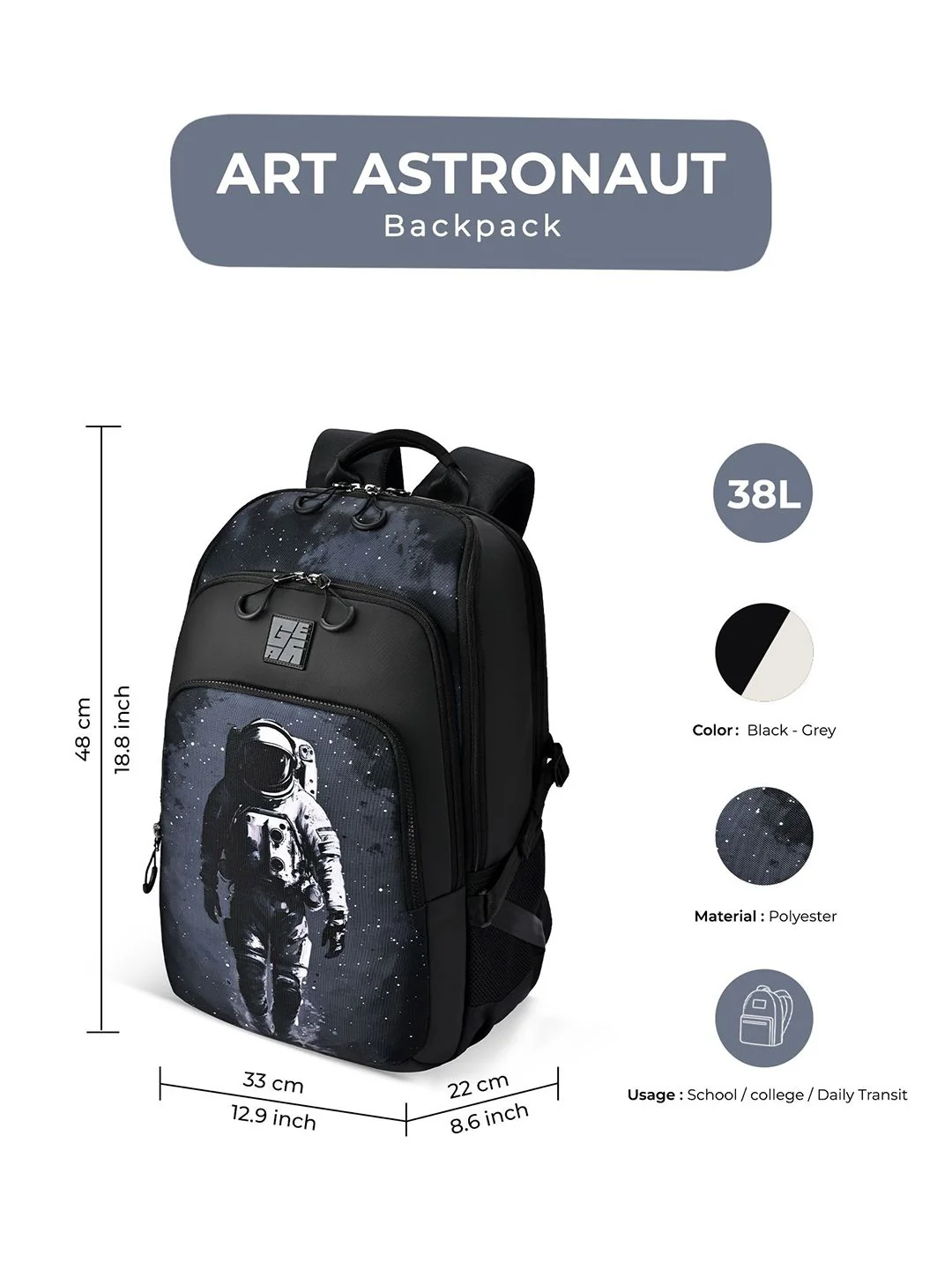 Gear Unisex Graphic Backpack - Image 7