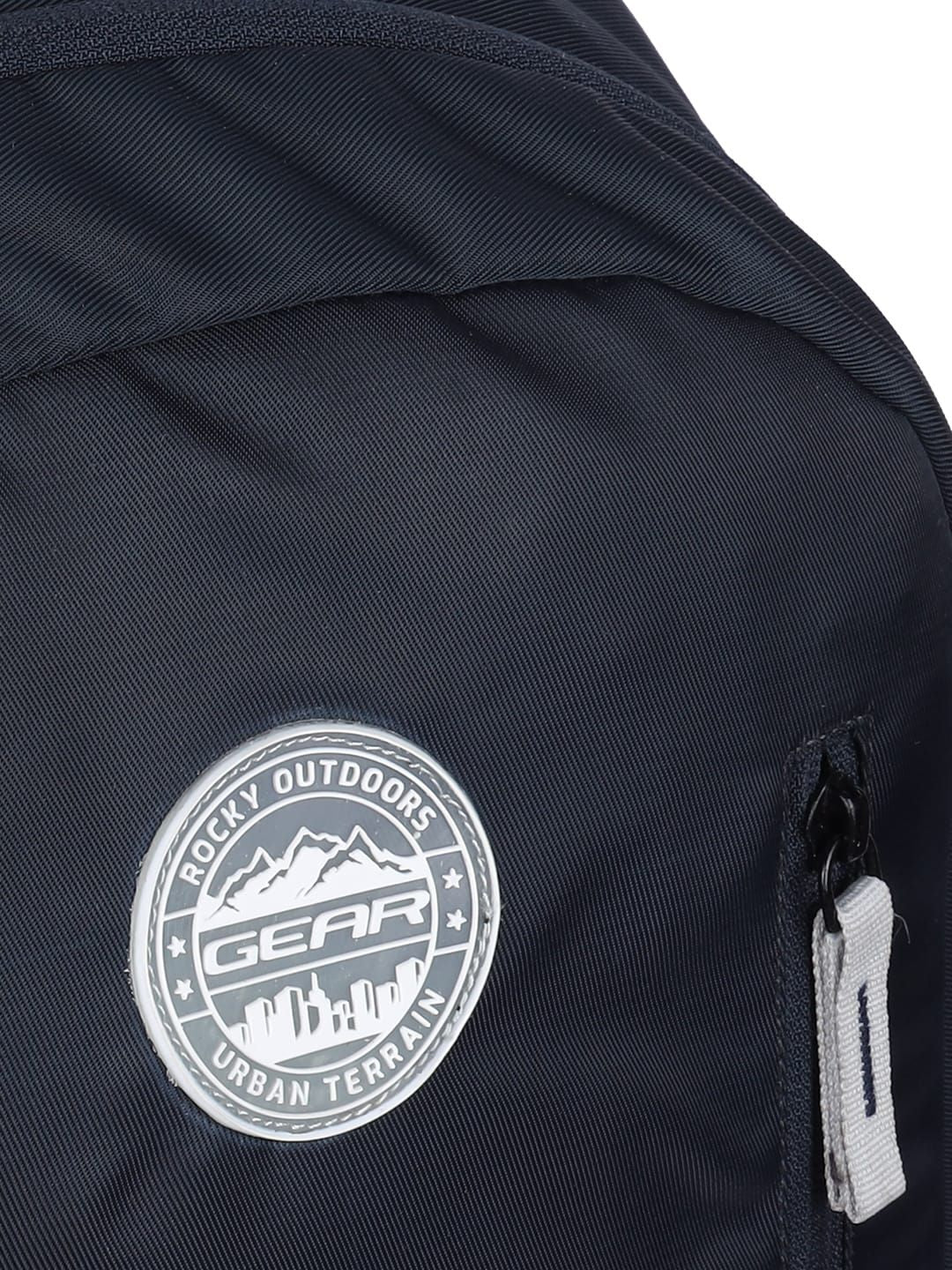 Gear Unisex Navy Blue Solid Backpack - Image 4