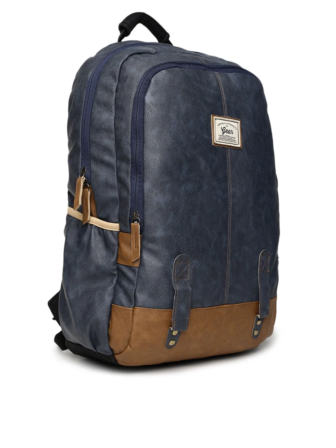 Gear Unisex Navy Blue Solid Backpack - Image 2