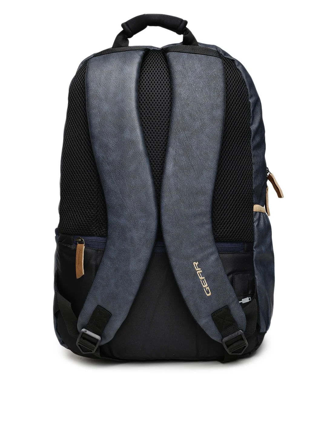 Gear Unisex Navy Blue Solid Backpack - Image 3