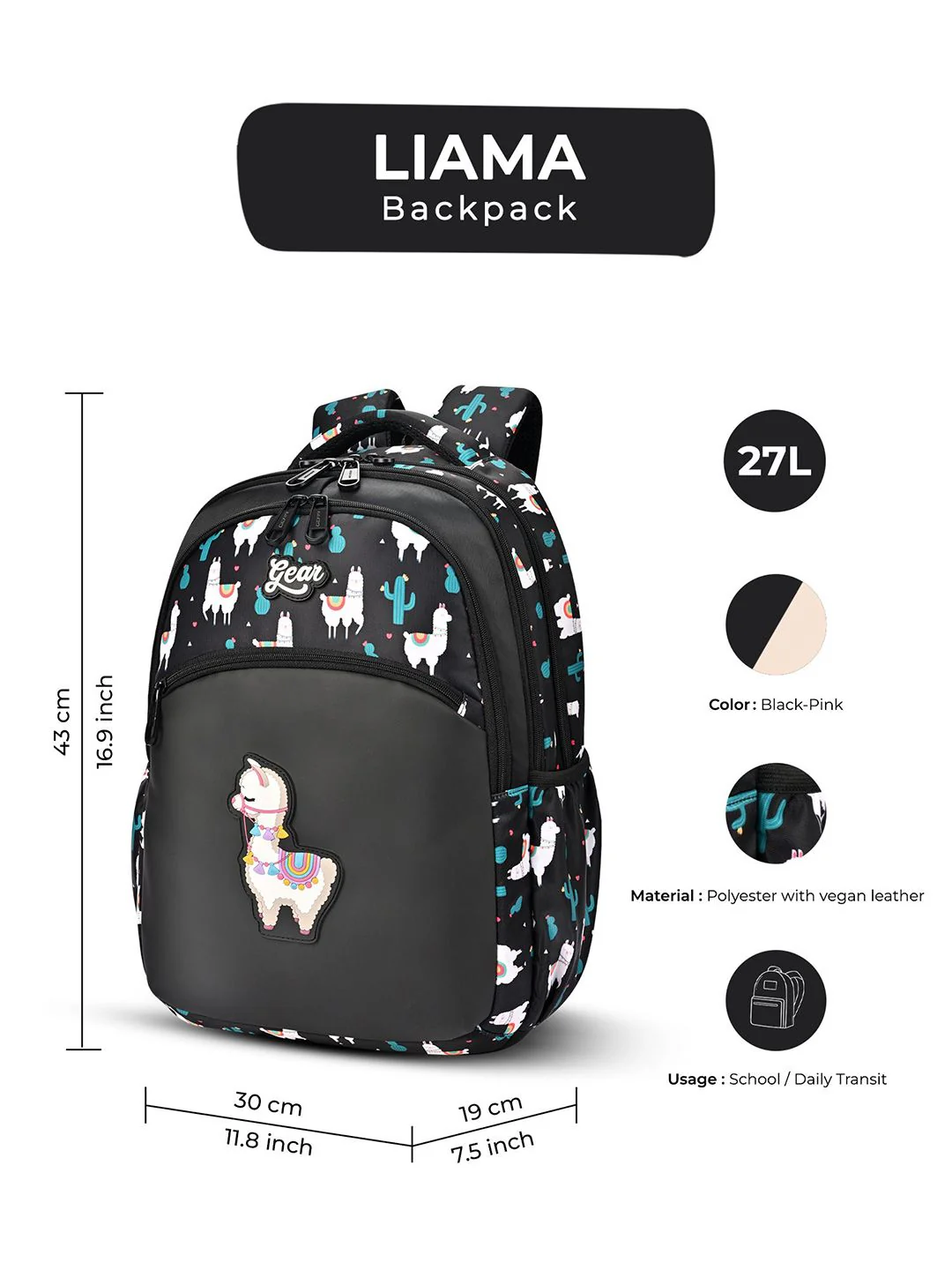 Gear Unisex Printed Backpack - Image 7
