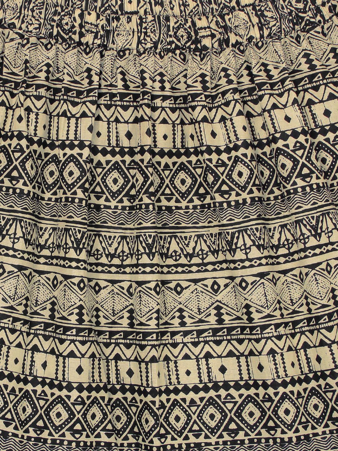 Gerua By Libas Women Cream-Coloured Black Printed Kurta with Skirt - Image 5