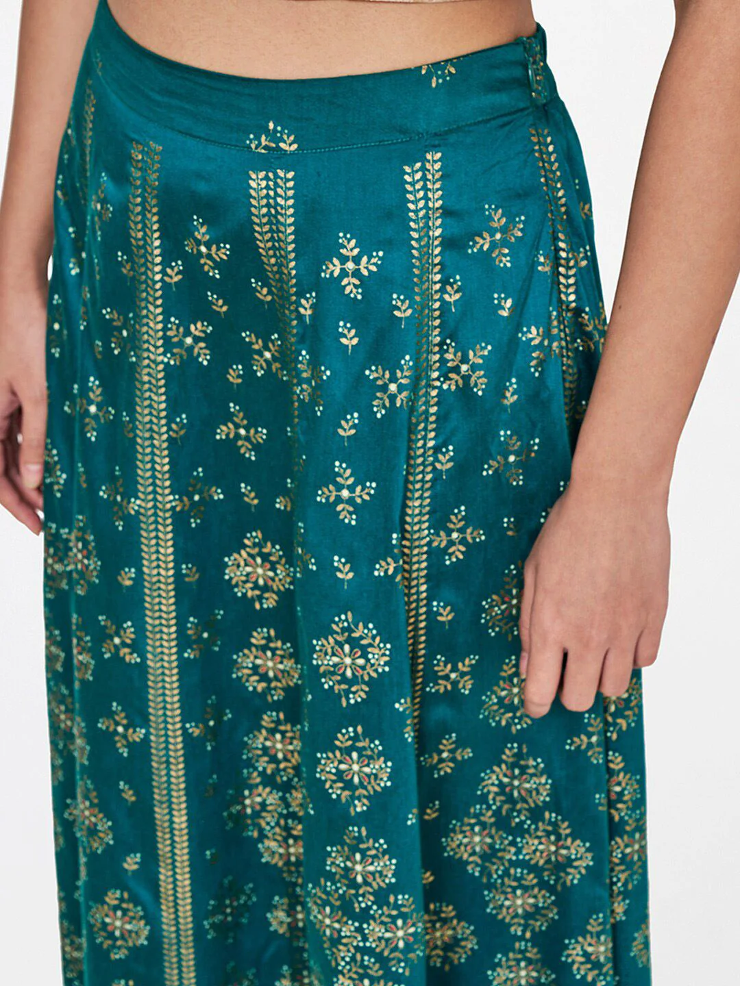 Global Desi Printed Maxi Flared Skirt - Image 4