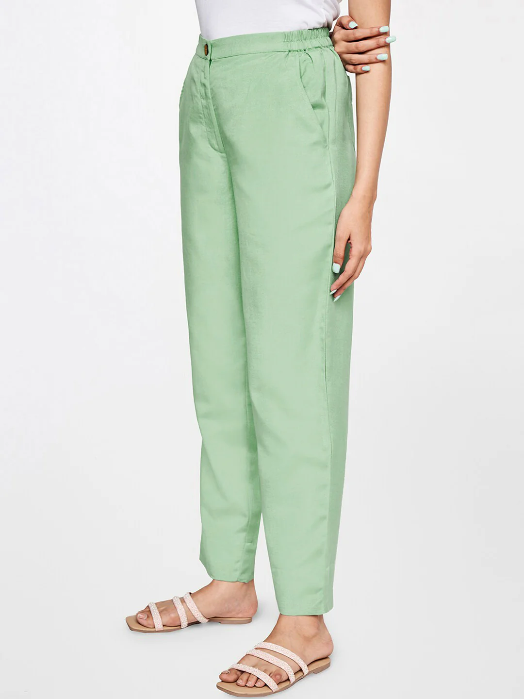 Global Desi Women Straight Fit Trousers - Image 2