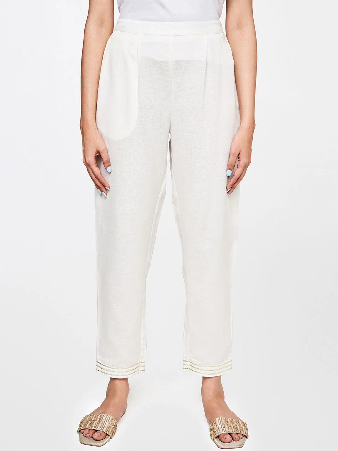 Global Desi Women Straight Fit Trousers