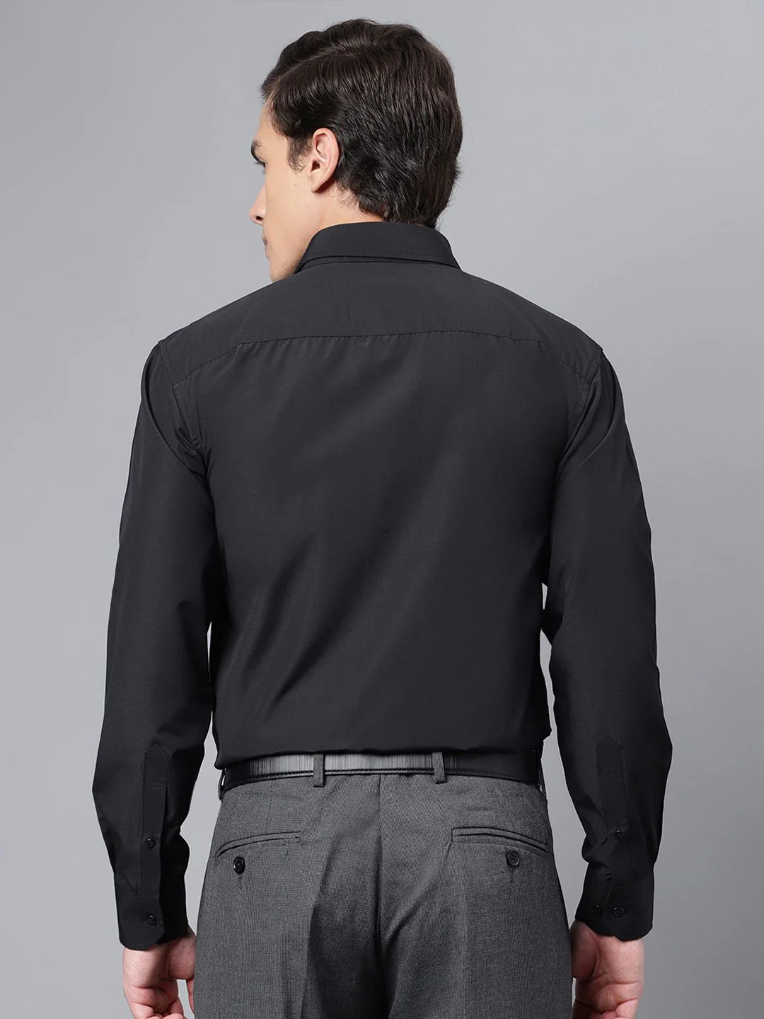 Hancock Men Black Slim Fit Formal Shirt - Image 5