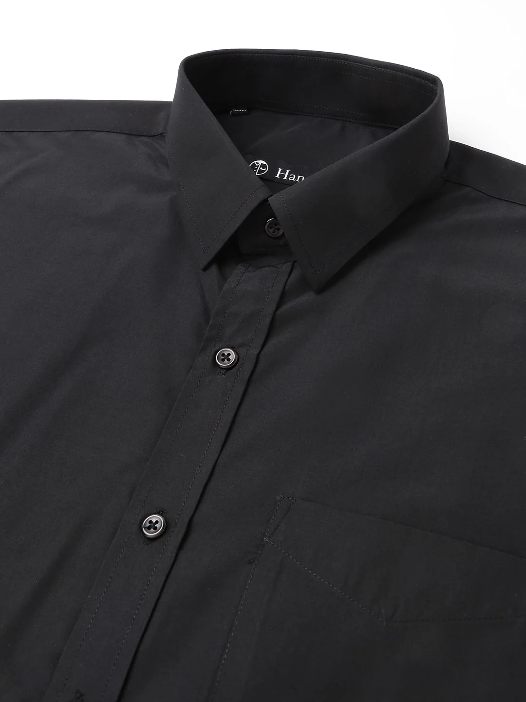 Hancock Men Black Slim Fit Formal Shirt - Image 6