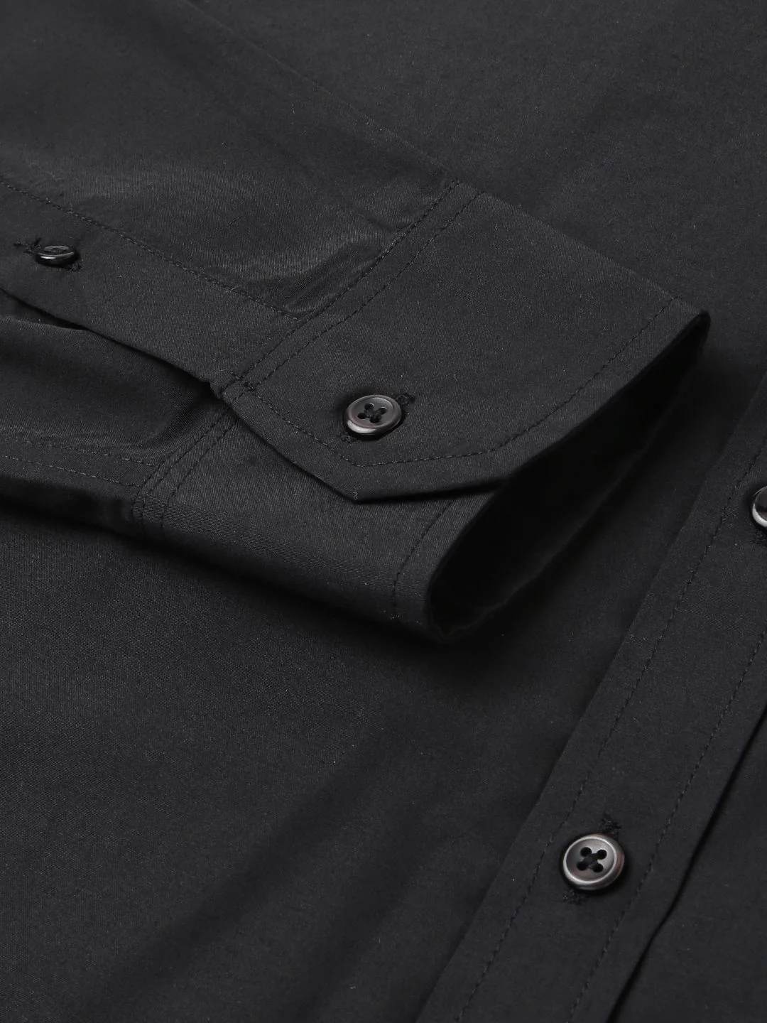 Hancock Men Black Slim Fit Formal Shirt - Image 7