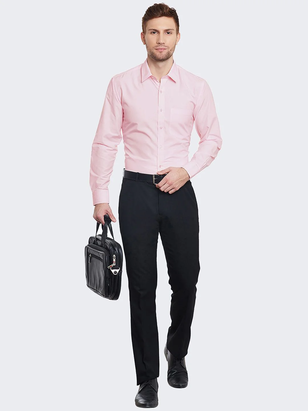 Hancock Men Slim Fit Solid Wrinkle Resistant Formal Shirt - Image 4