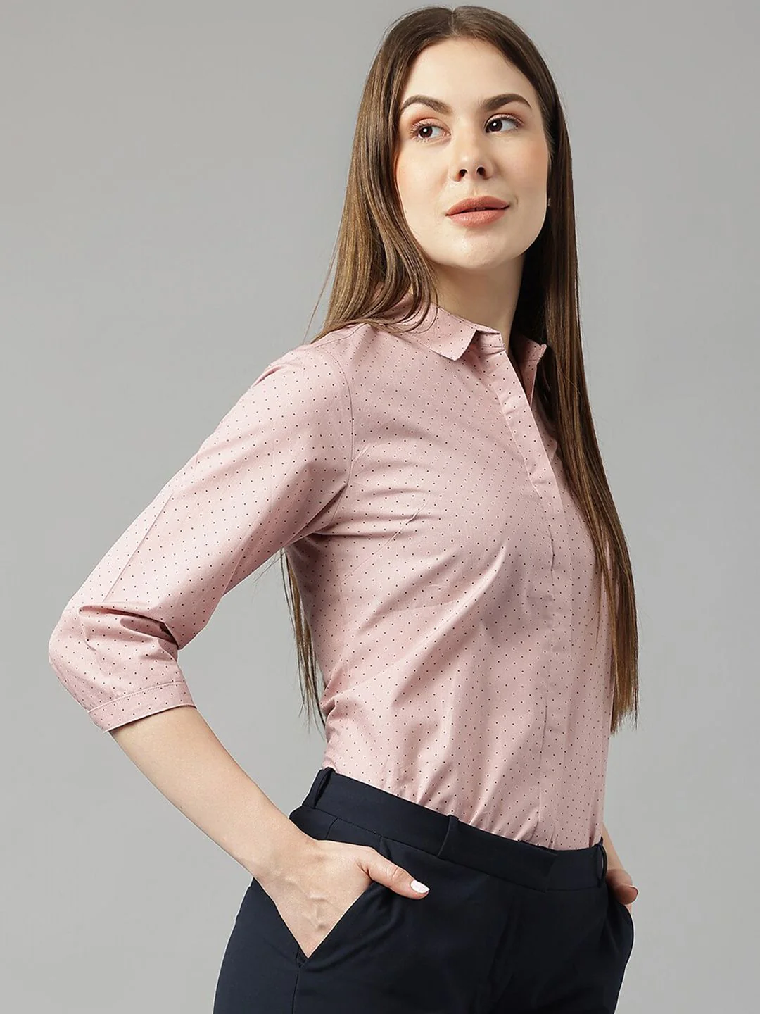 Hancock Micro Ditsy Printed Cotton Formal Shirt - Image 3