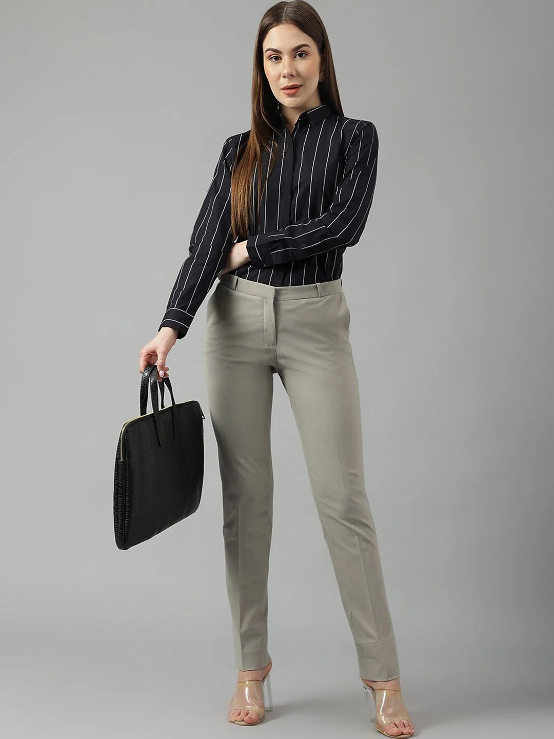 Hancock Sharp Slim Fit Striped Pure Cotton Formal Shirt - Image 6