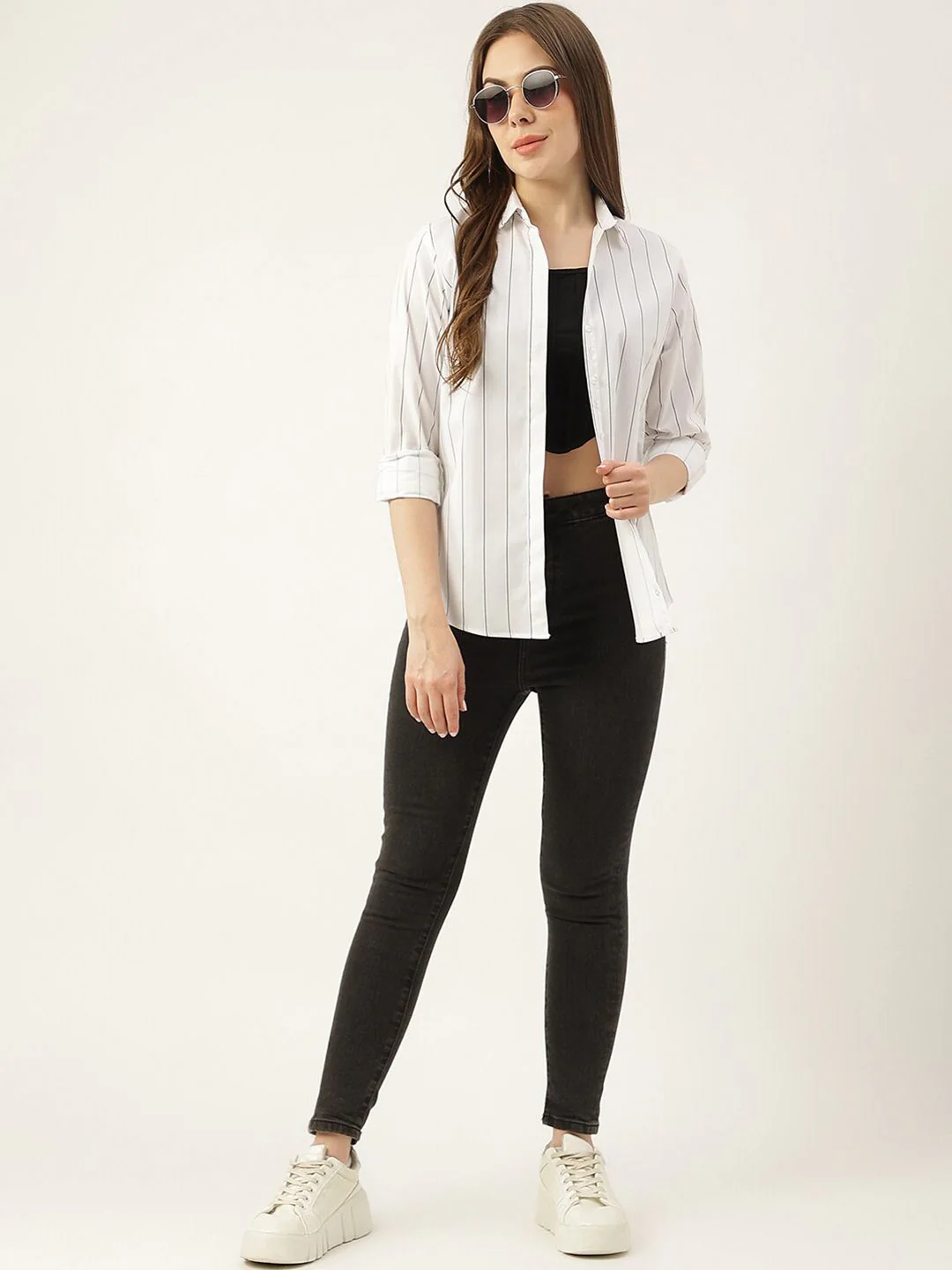 Hancock Vertical Striped Slim Fit Casual Pure Cotton Shirt - Image 6