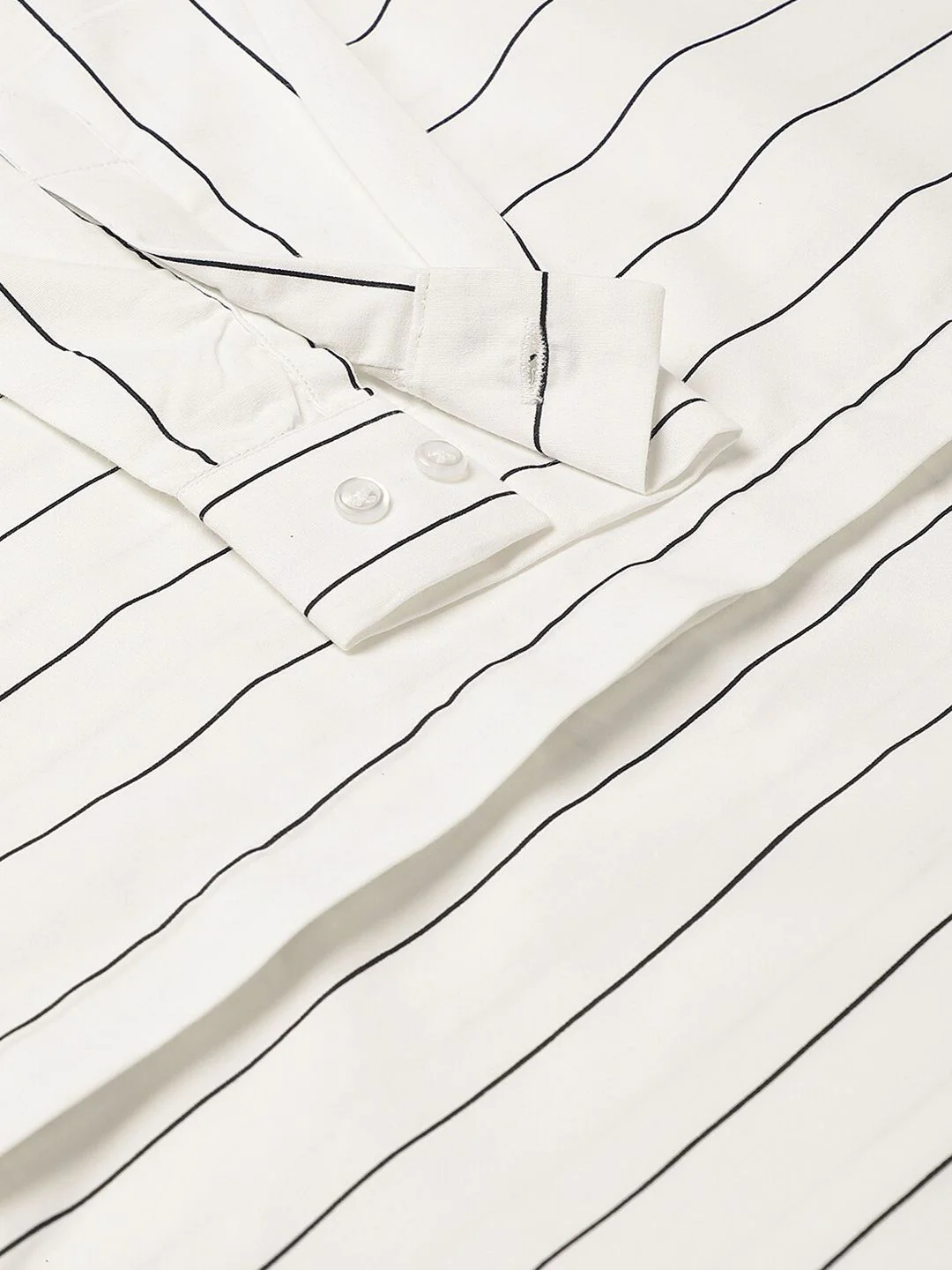 Hancock Vertical Striped Slim Fit Casual Pure Cotton Shirt - Image 7