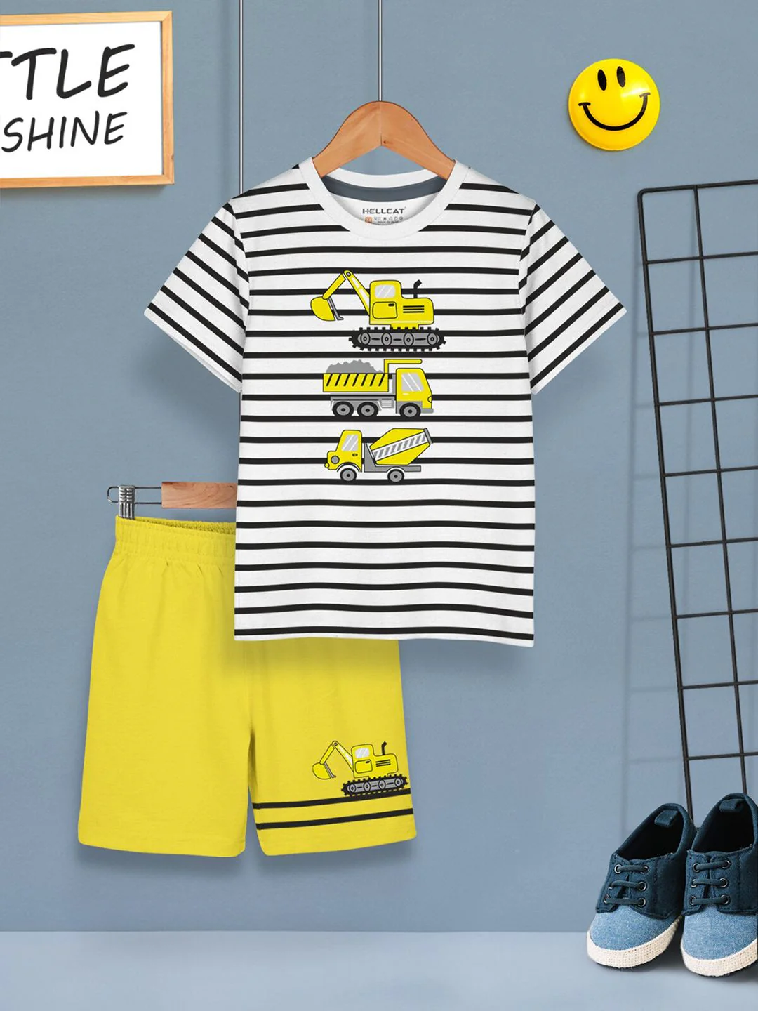 HELLCAT Boys Pack Of 3 Printed T-shirt with Shorts - Image 5