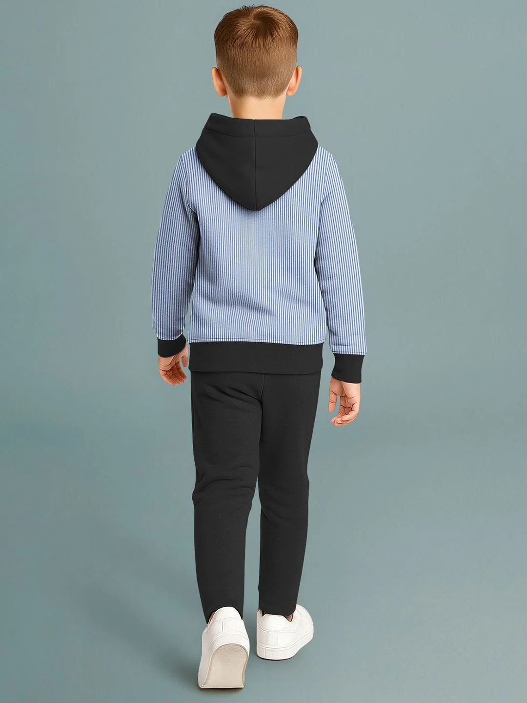 HELLCAT Boys Striped Hooded Sweatshirt With Trousers - Image 3