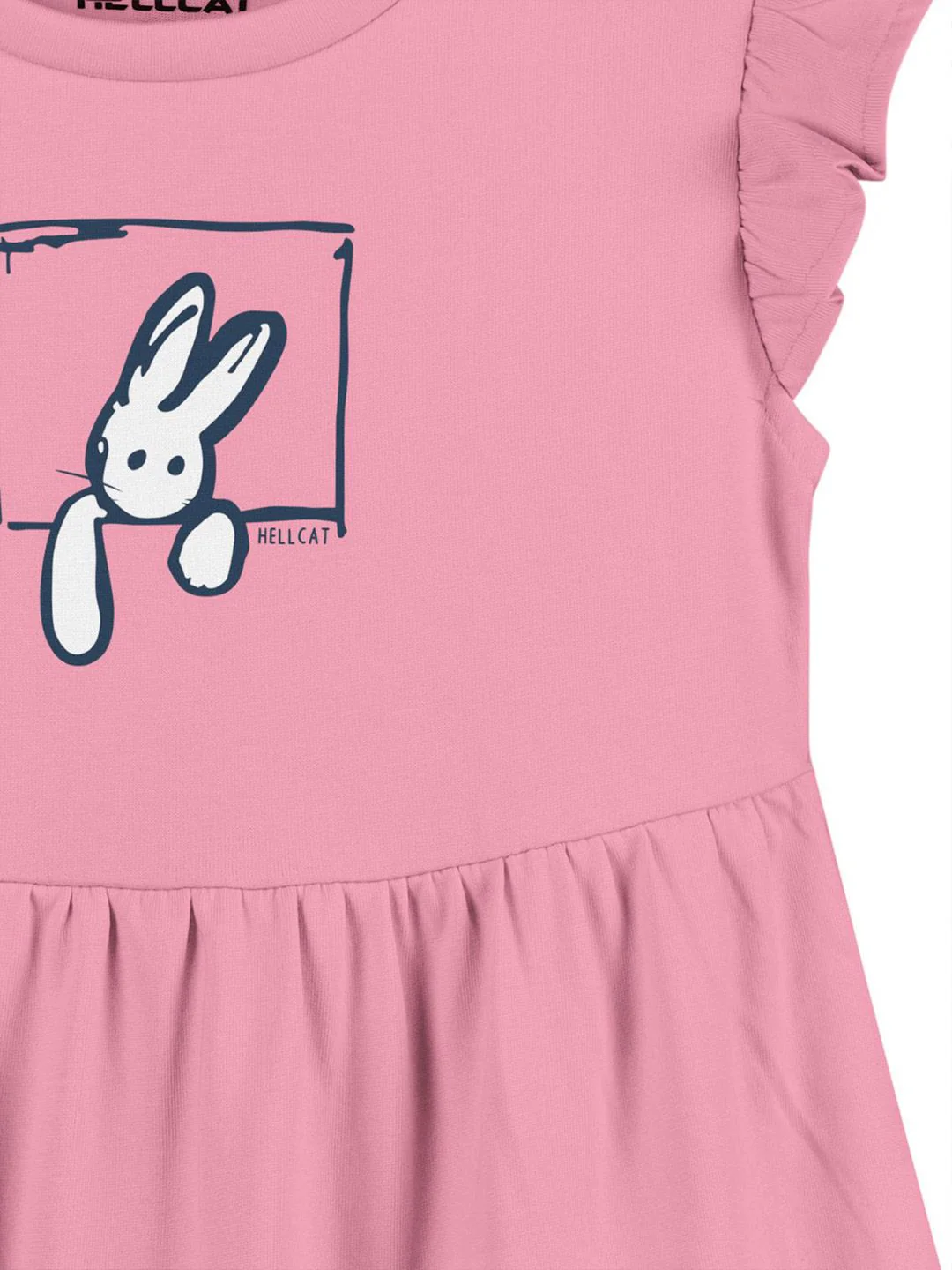 HELLCAT Girls Pack of 2 Printed Flutter Sleeves Cotton Fit and Flare Dresses - Image 6