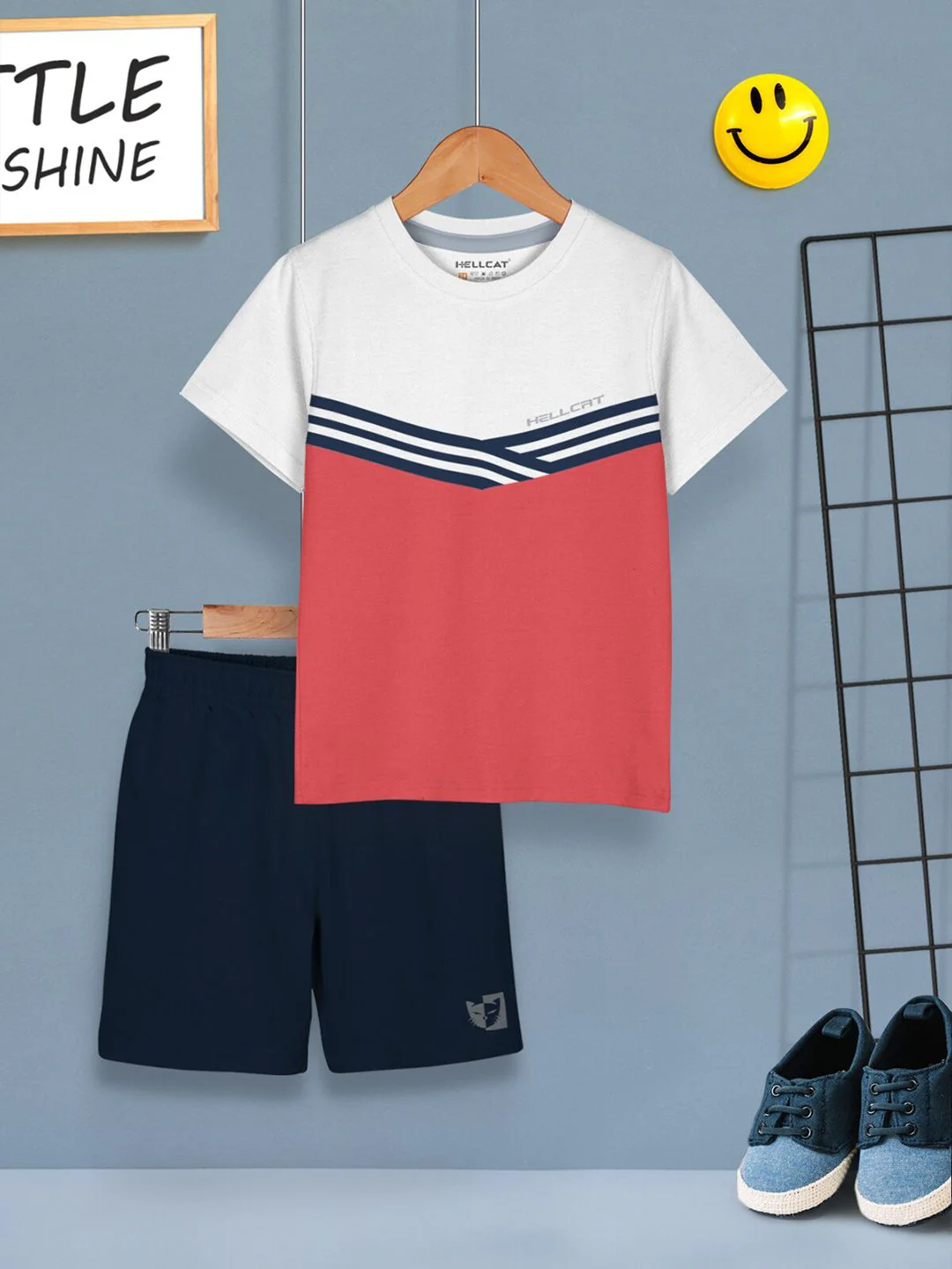 HELLCAT Pack Of 2 Boys Printed T-shirts With Shorts - Image 2