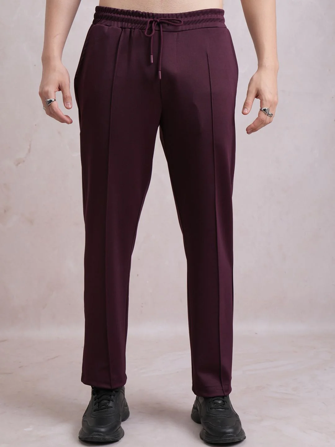 HIGHLANDER Burgundy Mock Collar Sweatshirt & Track Pants - Image 7