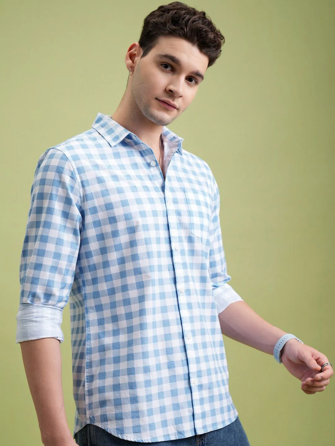 HIGHLANDER Checked Slim Fit Shirt - Image 3
