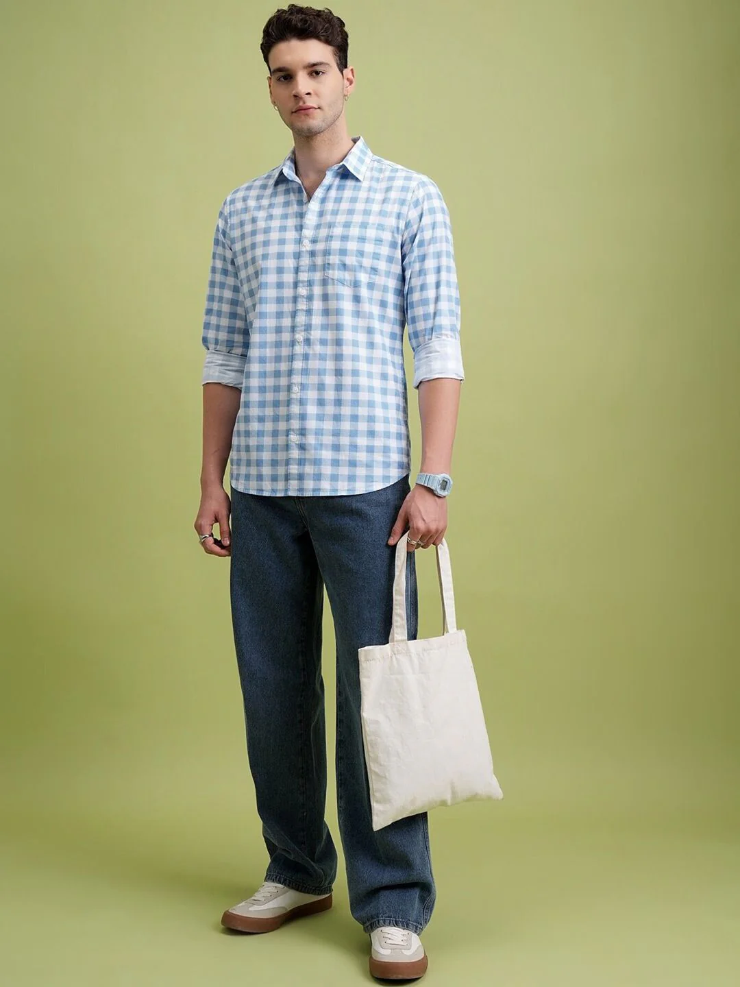HIGHLANDER Checked Slim Fit Shirt - Image 6
