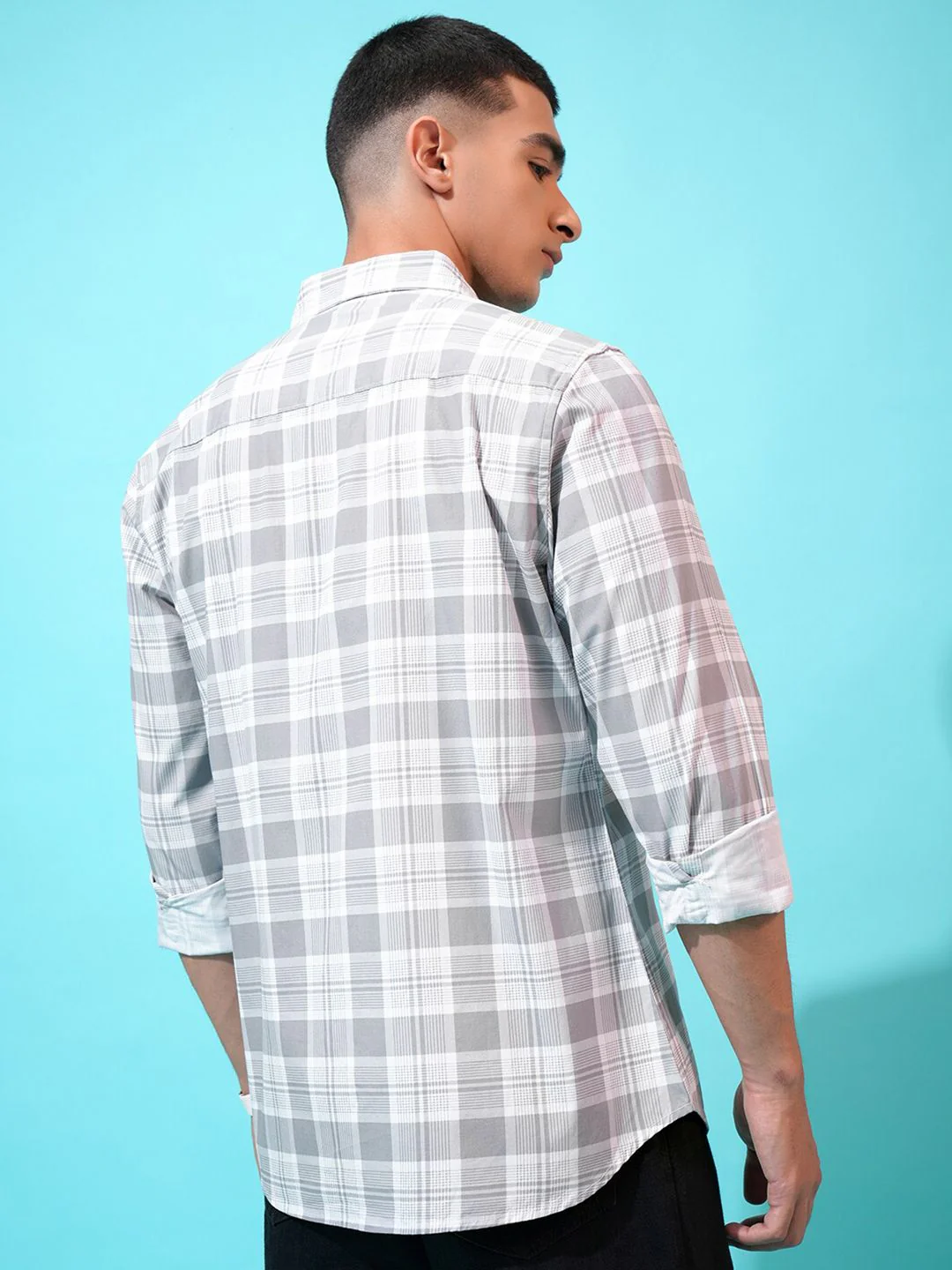 HIGHLANDER Checked Slim Fit Shirt - Image 4