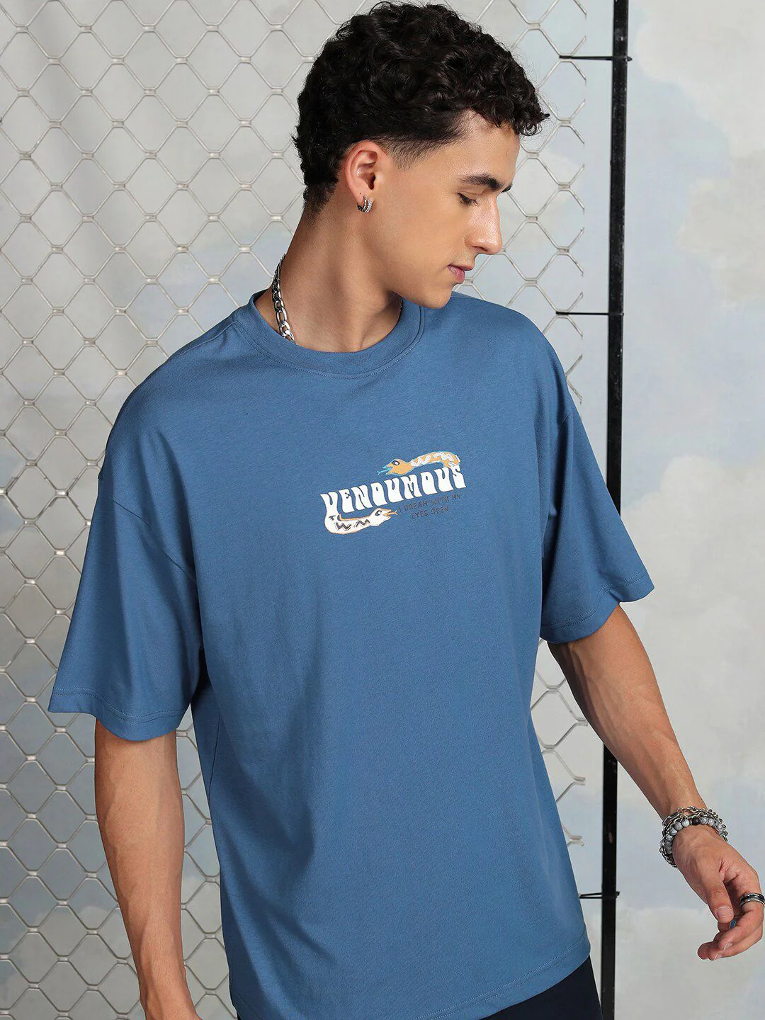 HIGHLANDER Graphic Printed Cotton Oversized T-shirt - Image 6