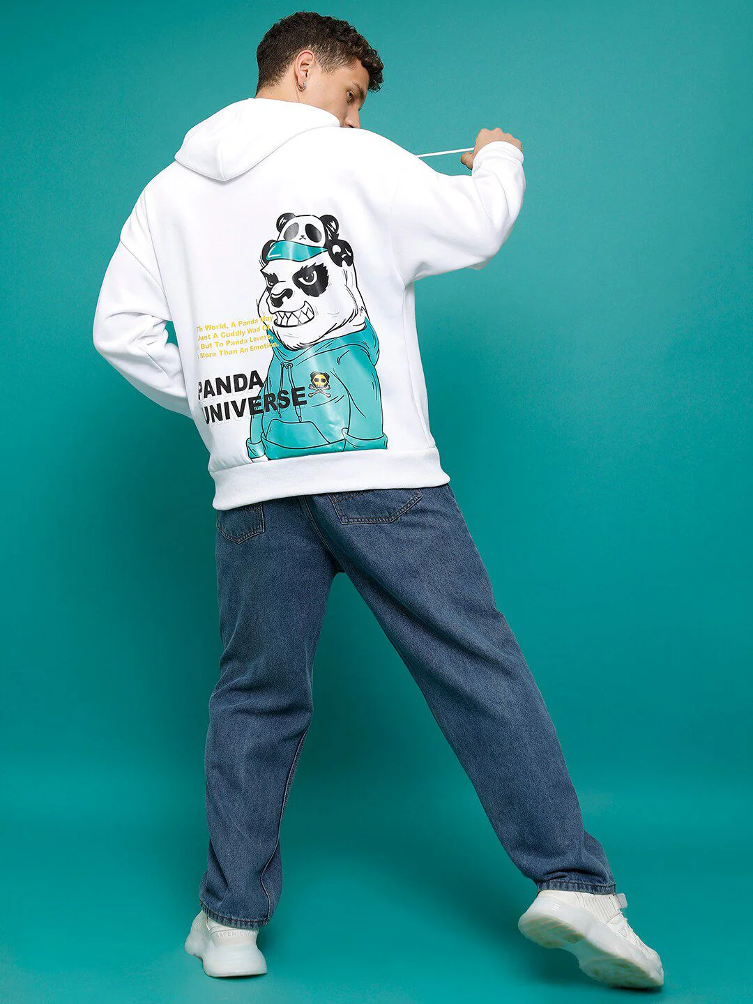 HIGHLANDER Kung Fu Panda Printed Oversized Hooded Sweatshirt - Image 6